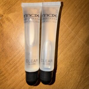 NEW Max Makeup Cherimoya Lip Polish Clear Gloss Sealed Lot Of 2